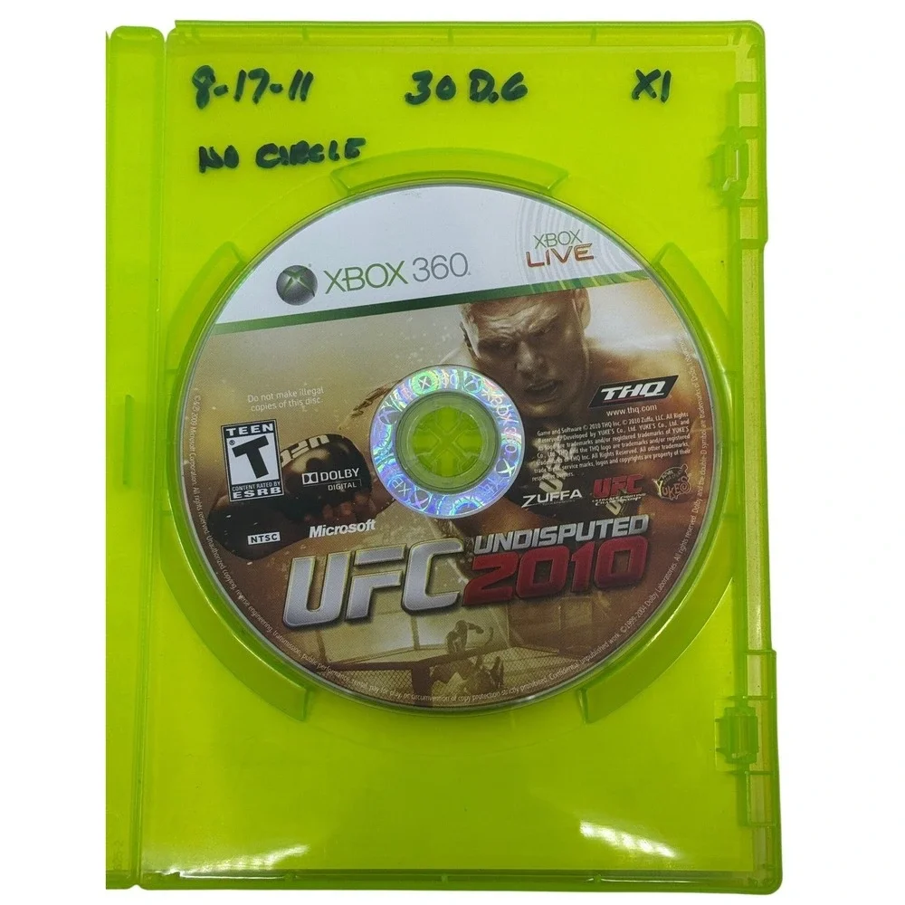 UFC Undisputed 2010 Microsoft Xbox 360 MMA Fighting Game THQ NTSC Complete CIB